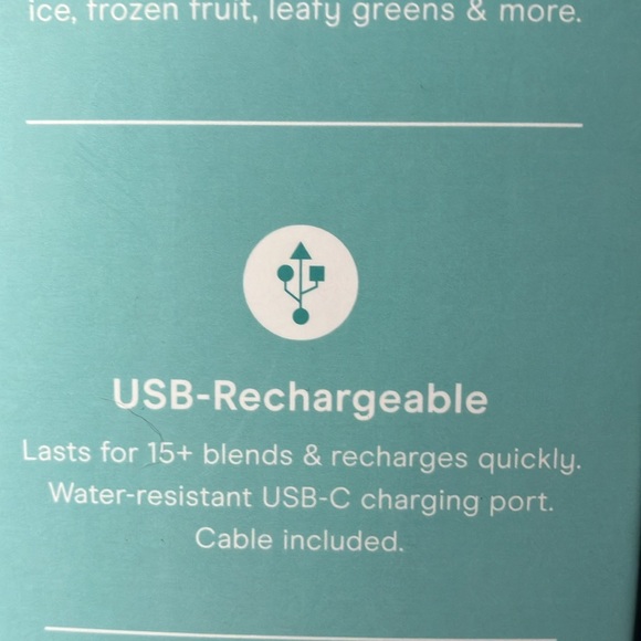 NWT Blendjet Original Portable Smoothie Blender Teal - Picture 8 of 11